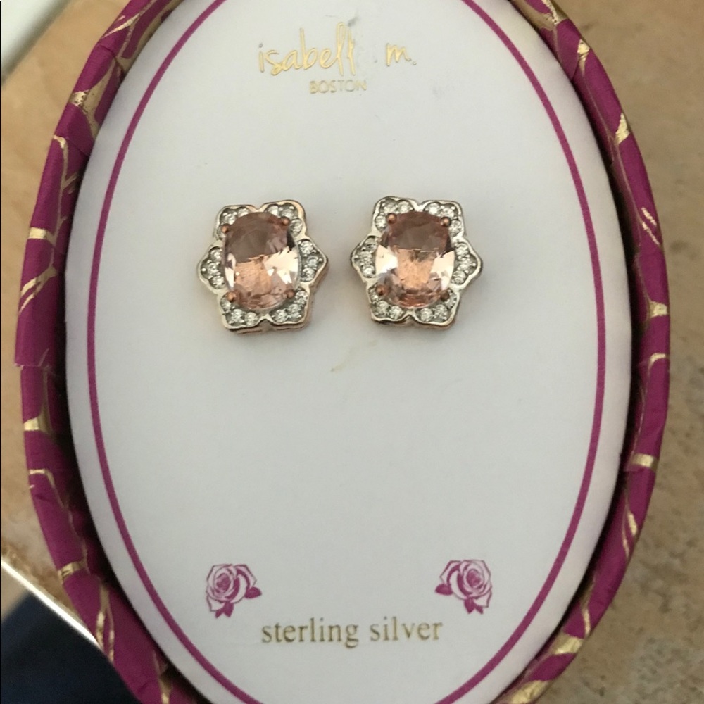 Isabella M Sterling Silver Studded Earrings NEW
